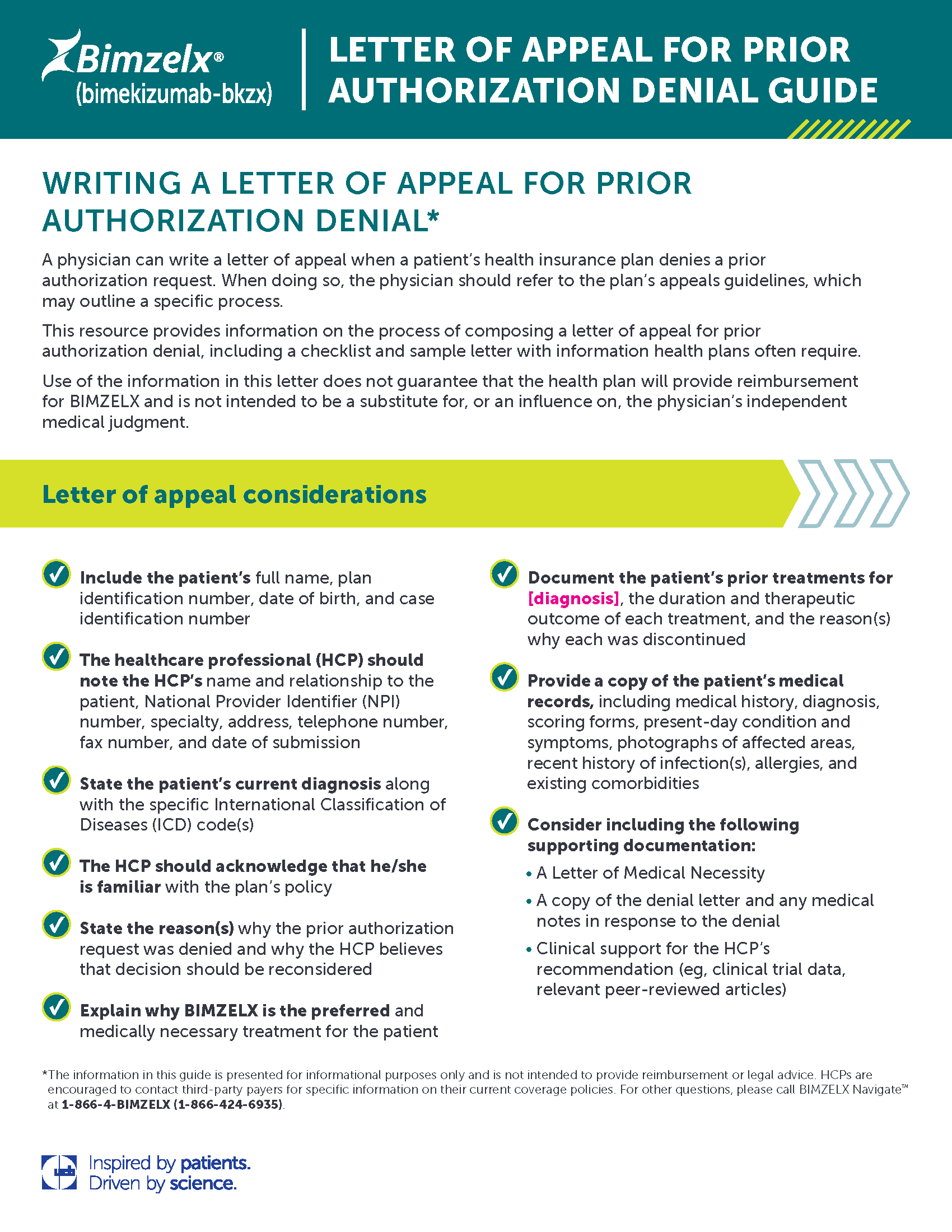 Letter of Appeal