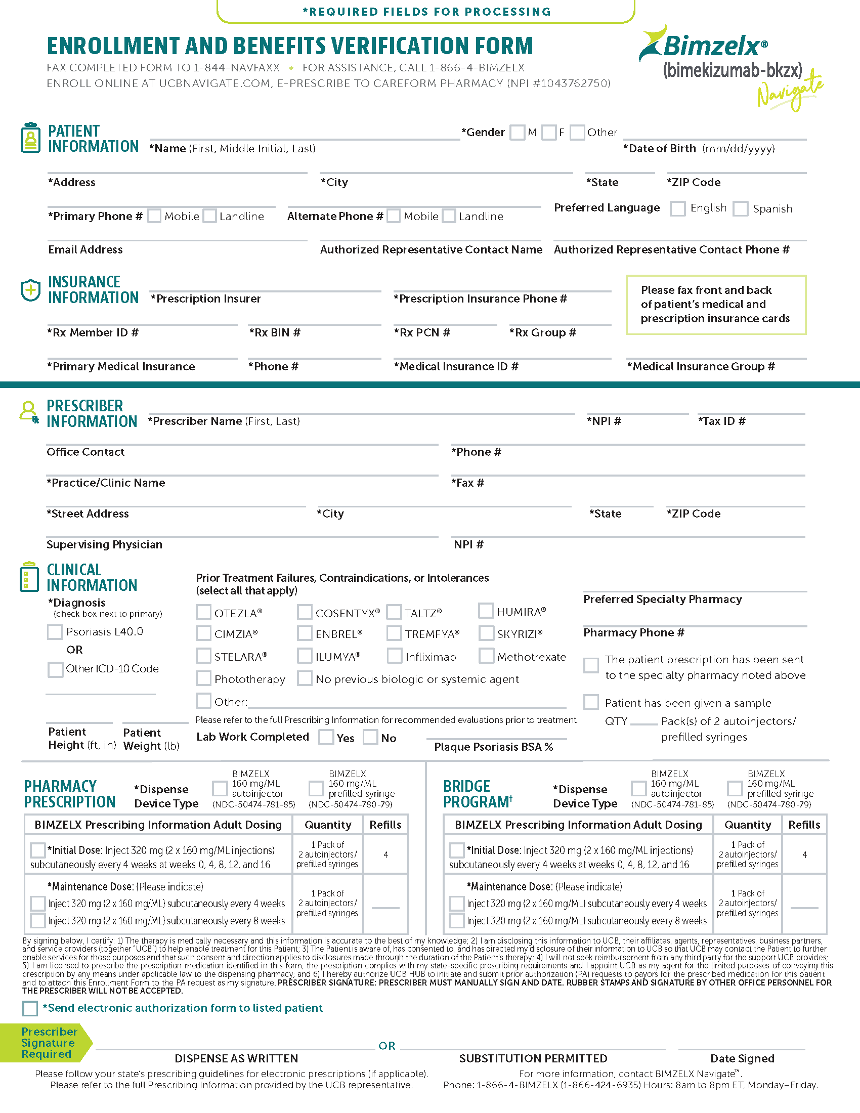 Patient Enrollment Form